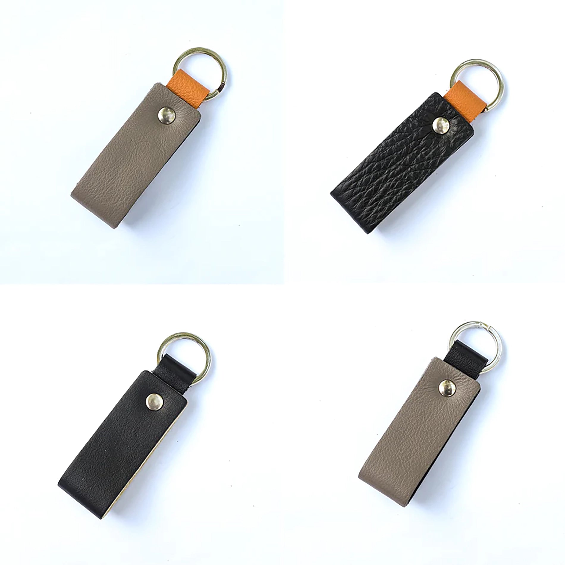 Nero Wallet - Cool Leather Keychain for Men and Women - Key Holder - Key Organizer - Double Colors Leather - Set of 2 - Random Colors - minimalist mens wallet